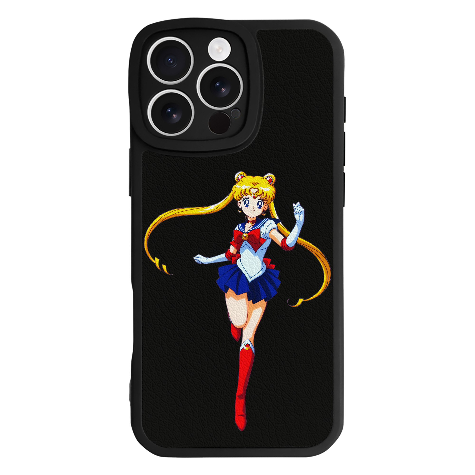 （画像用） 美少女戦士セーラームーン 月野 うさぎ つきの うさぎ Sailor Moon Tsukino Usagi 【iPhone 16シリーズ対応】シリコンスマホケース（レザー調） 材質：シリコン